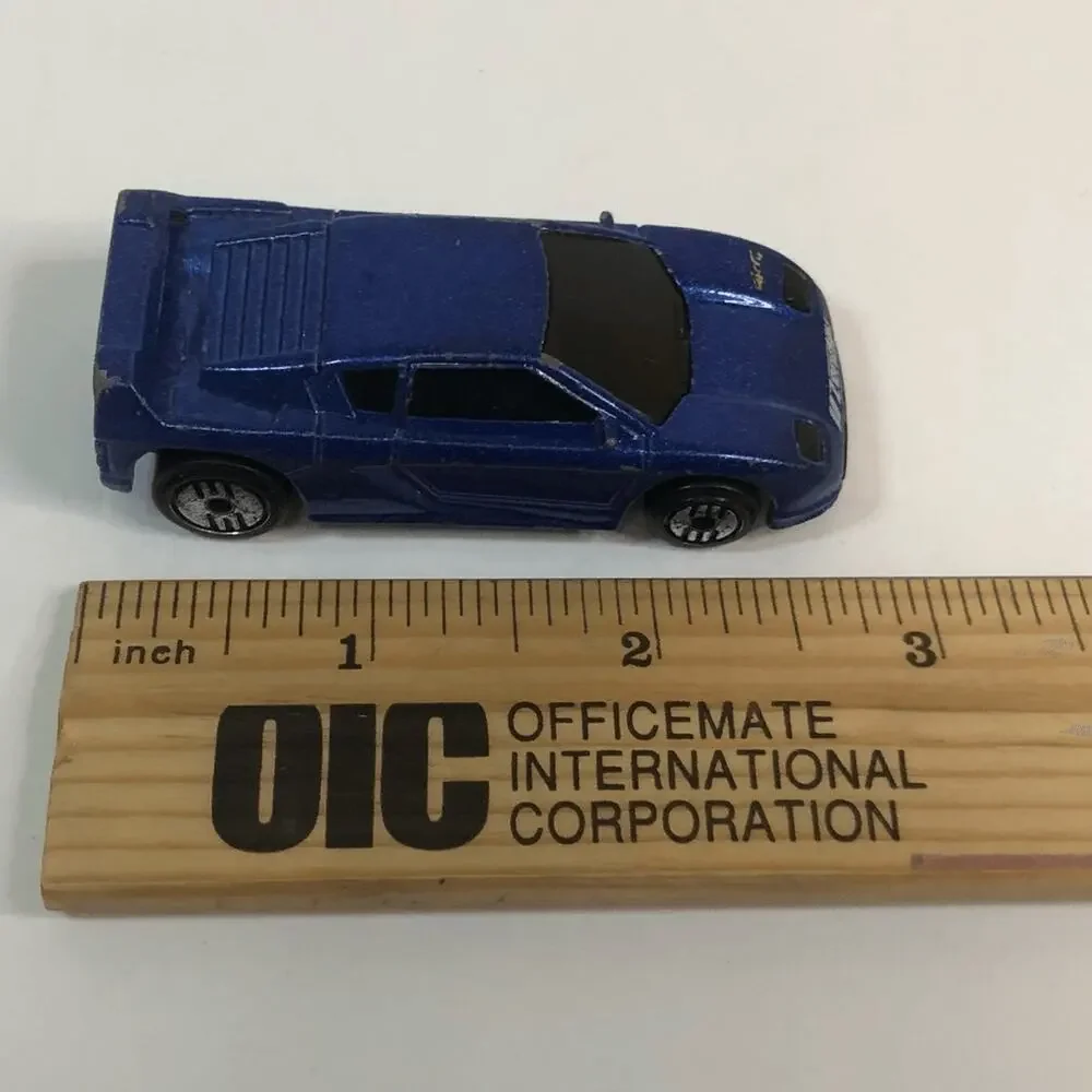vintage 90s hot wheels Zender fact 4‎ Diecast car blue made in malaysia
